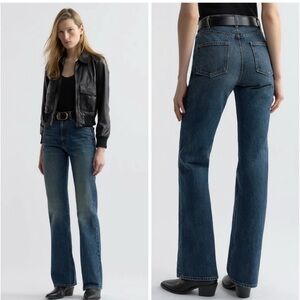 Nili Lotan Joan High Rise Straight Leg Jeans Simon Wash Denim NWT size 28